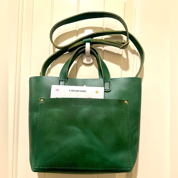 Portland Leather Handbags - EUC Portland Leather Goods Cowboy Mint Green Mini CB Classic Tote Bag